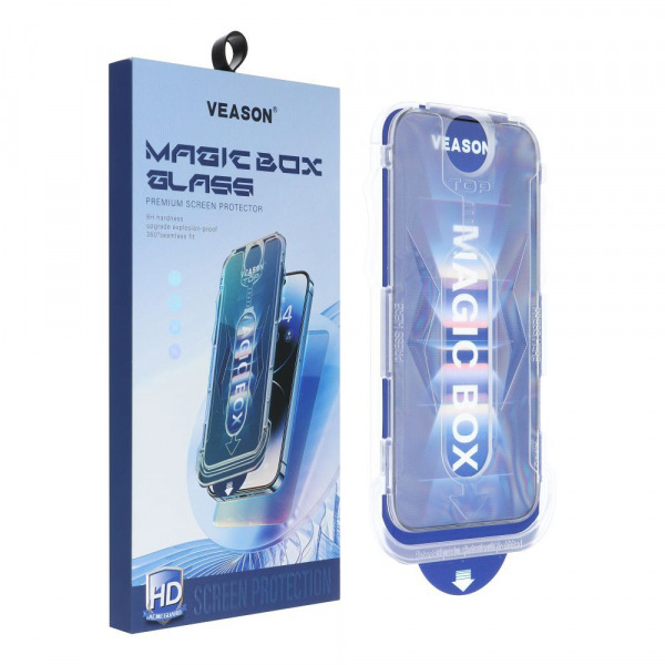 Folie de protectie Ecran Veason PRO pentru Apple iPhone 12 / 12 Pro, Sticla Securizata, Full Glue, 6D, Neagra