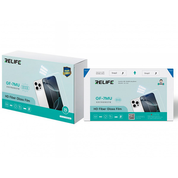 Folie Sticla Fibra Flexibila Relife GF-7MU pentru Aparat Laminare UV Vid Sunshine C3 Mix Ultra, 120mm x 210mm, Set 25 bucati