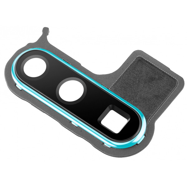 Geam Camera Spate Huawei P30 Pro, cu Rama, Albastru