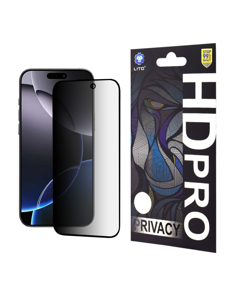 Geam Soc Protector Privacy Full Glue iPhone 16 Pro Max, iPhone 18 Pro Max / 17 Pro Max