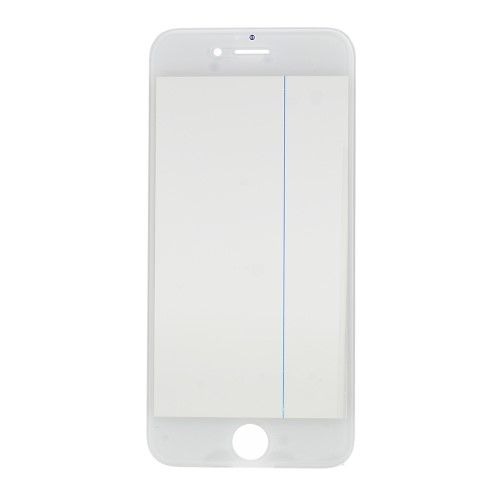 Geam Sticla iPhone 6s Cu Rama si Adeziv Sticker Alb