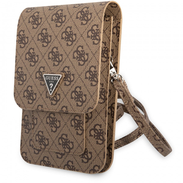 Geanta Universala pentru Telefon, Guess, 4G Triangle Logo, Maro