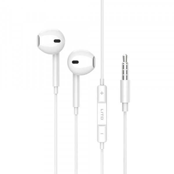 Handsfree 3.5mm Lito LF01A, Alb