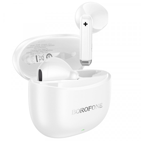 Handsfree Bluetooth Borofone BW88 Deep Rhyme, TWS, Alb
