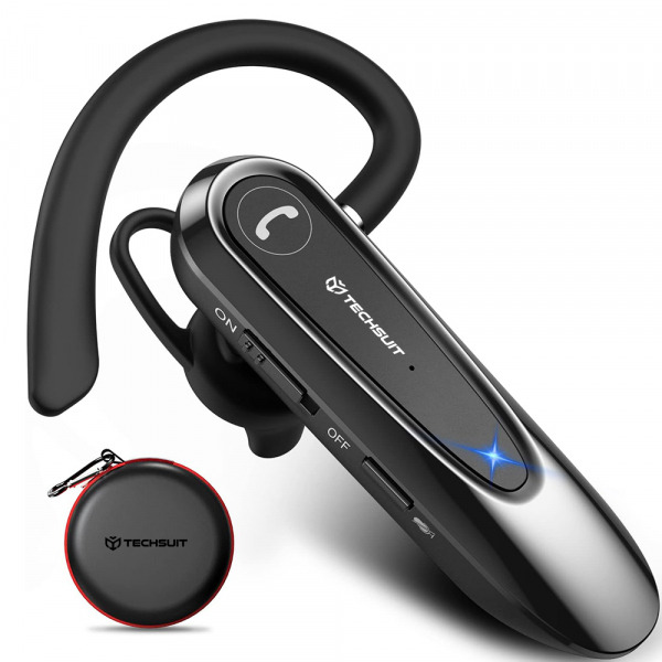 Handsfree Bluetooth Techsuit CB2 AirTalk, A2DP, Negru