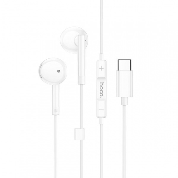 Handsfree USB-C HOCO M95, Alb