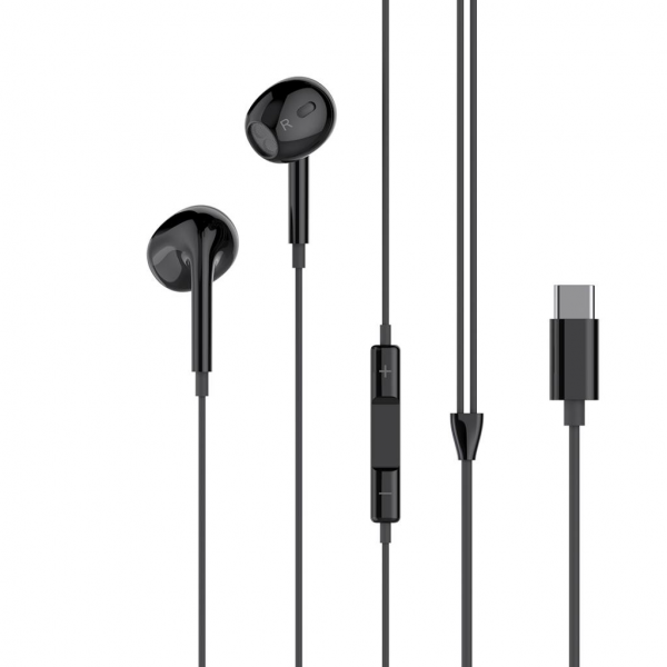 Handsfree USB-C XO Design EP74, Negru