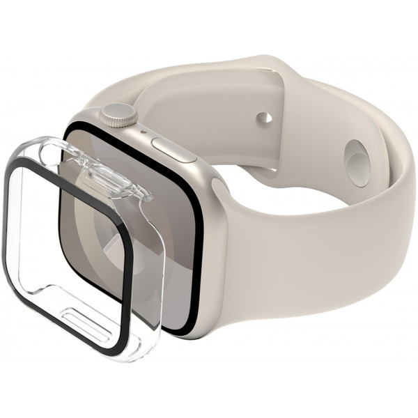 Husa Belkin ScreenForce TemperedCurve pentru Apple Watch 44mm / 45mm Series, Transparenta OVG004zzCL-REV