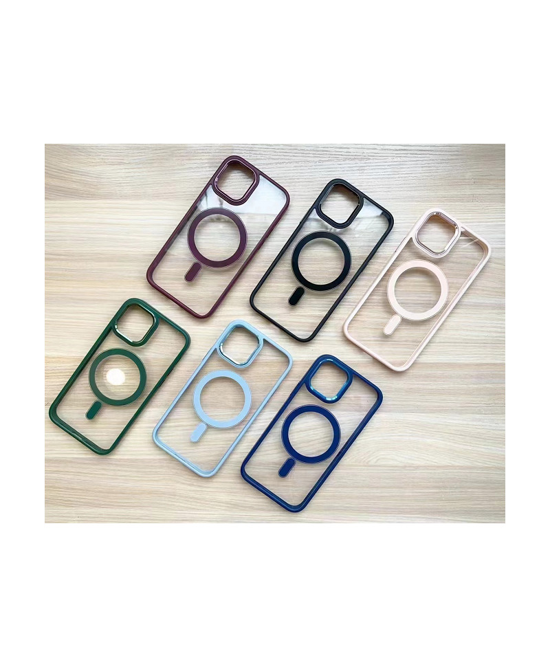Husa Clear Magnetic Case Apple iPhone 13 Albastru Deschis