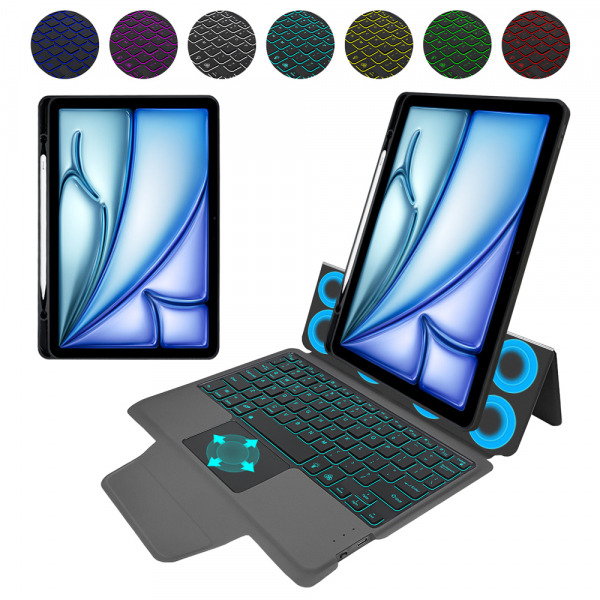 Husa cu Tastatura pentru Apple iPad Air 11 (2026) / iPad Air 11 (2025) / Air 11 (2024), Techsuit, KeyTab Pro, Neagra