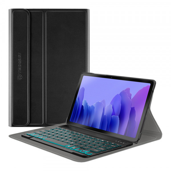 Husa cu Tastatura pentru Samsung Galaxy Tab A7 10.4 (2020), Techsuit, CozyTab, Neagra