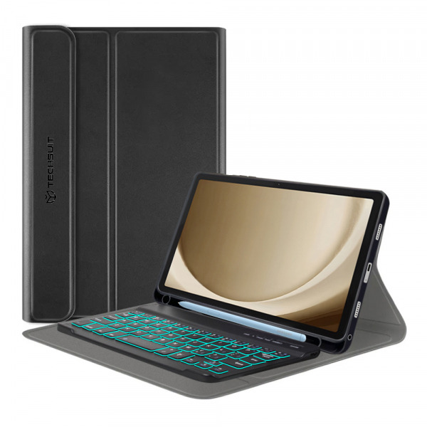 Husa cu Tastatura pentru Samsung Galaxy Tab A11+ / Tab A9+, Techsuit, CozyTab, Neagra