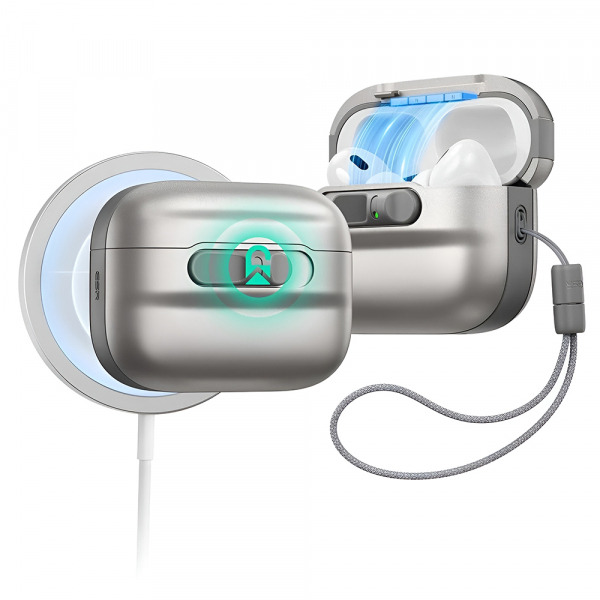 Husa ESR Pulse Magnetic FlickLock pentru Apple AirPods Pro 3, Gri