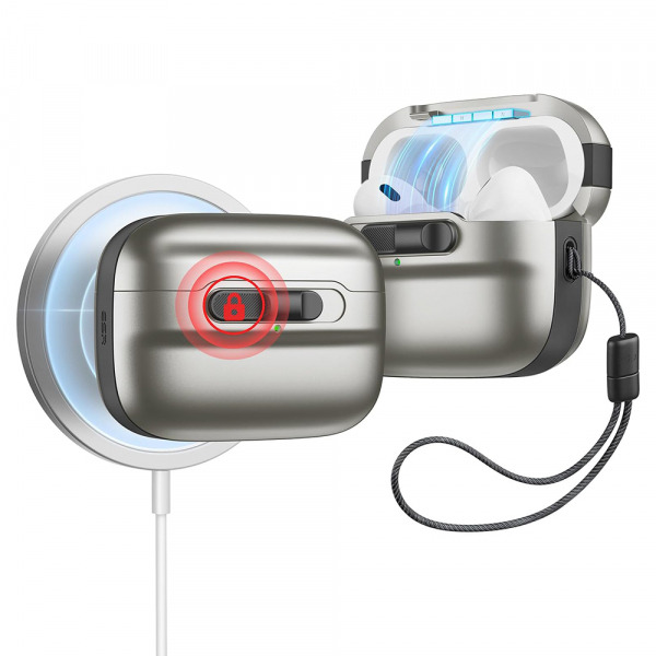 Husa ESR Pulse pentru Apple AirPods Pro Series, Gri