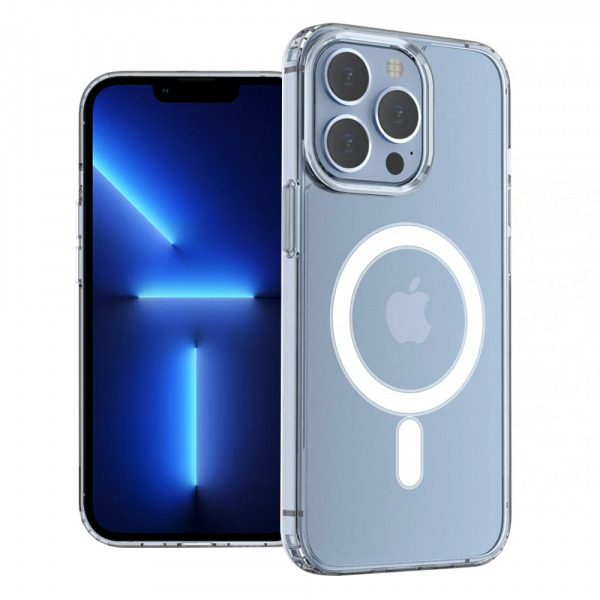 Husa MagSafe pentru Apple iPhone 13 Pro Max, Techsuit, Pro, Transparenta