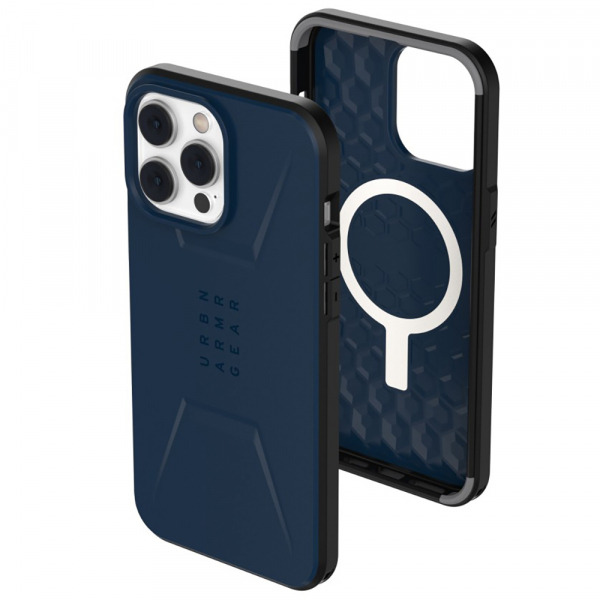 Husa MagSafe pentru Apple iPhone 15 Pro Max, Urban Armor Gear, Civilian, Bleumarin