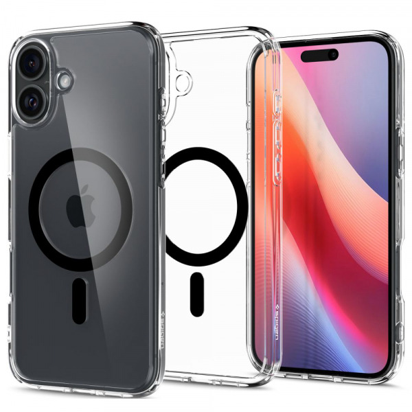 Husa MagSafe pentru Apple iPhone 16 Plus, Spigen, Ultra Hybrid, Neagra