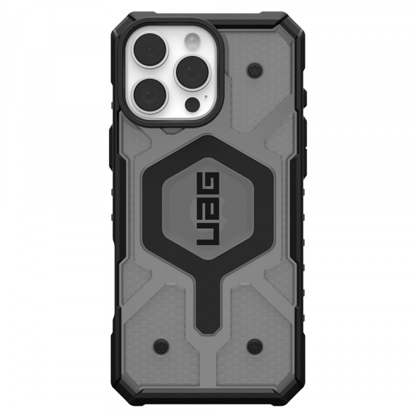 Husa MagSafe pentru Apple iPhone 16 Pro, Urban Armor Gear, Pathfinder Clear, Gri