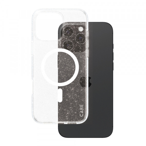 Husa MagSafe pentru Apple iPhone 16 Pro Max, PanzerGlass, Care Urban Combat Star Lit, Transparenta Alba