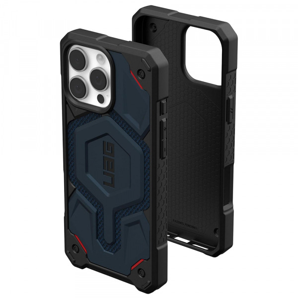 Husa MagSafe pentru Apple iPhone 16 Pro Max, Urban Armor Gear, Monarch Pro Kevlar, Bleumarin