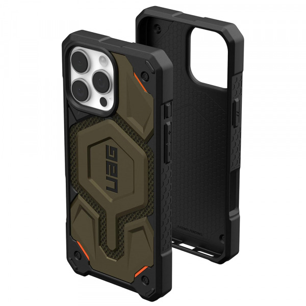 Husa MagSafe pentru Apple iPhone 16 Pro Max, Urban Armor Gear, Monarch Pro Kevlar, Verde