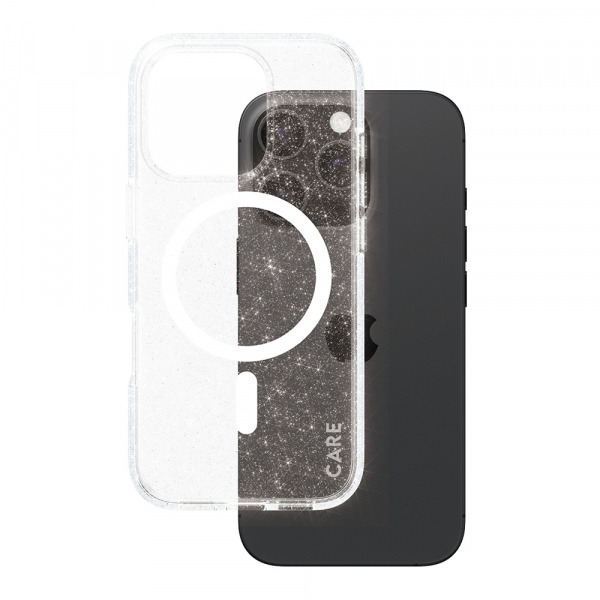 Husa MagSafe pentru Apple iPhone 16 Pro, PanzerGlass, Care Urban Combat Star Lit, Transparenta Alba
