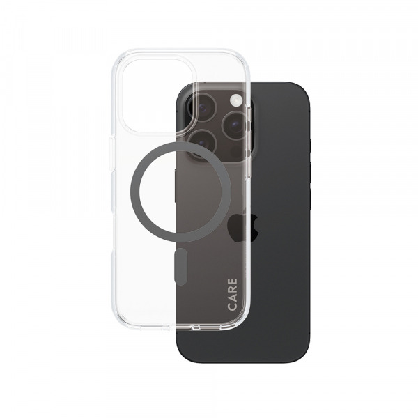 Husa MagSafe pentru Apple iPhone 16 Pro, PanzerGlass, Care Urban Combat, Transparenta Neagra