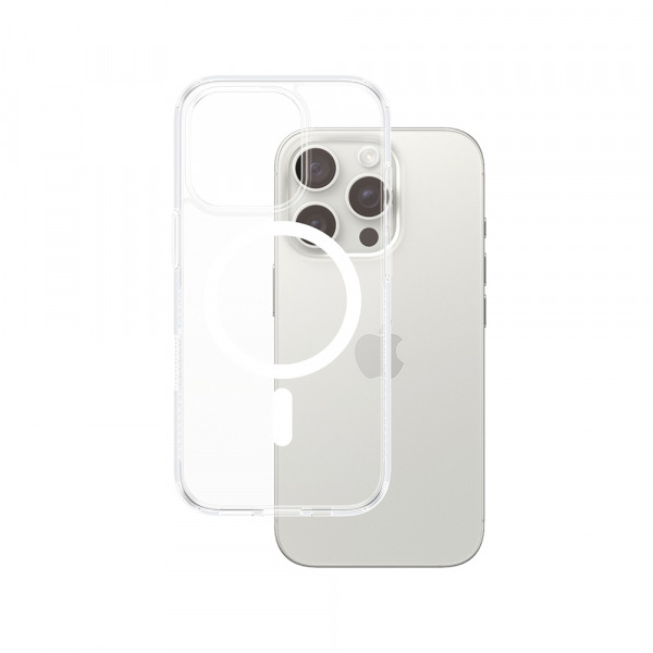 Husa MagSafe pentru Apple iPhone 16 Pro, PanzerGlass, HardCase, Transparenta Alba