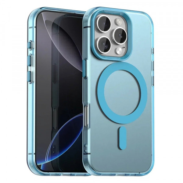 Husa MagSafe pentru Apple iPhone 16 Pro, Techsuit, CandyCase, Albastra