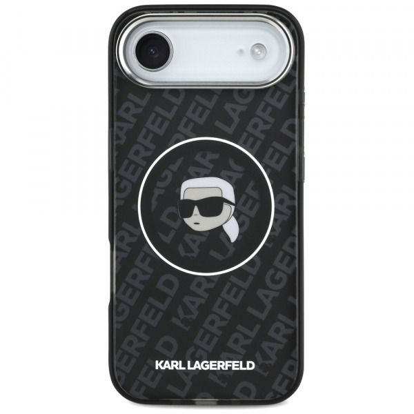 Husa MagSafe pentru Apple iPhone 17 Air, Karl Lagerfeld, IML Karl`s Head, Neagra