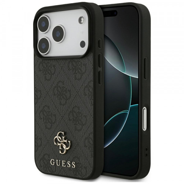 Husa MagSafe pentru Apple iPhone 18 Pro / 17 Pro, Guess, 4G Small and Classic Logo, Neagra