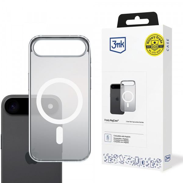 Husa MagSafe pentru Apple iPhone 18 Pro / 17 Pro, 3MK, MagCase, Alba