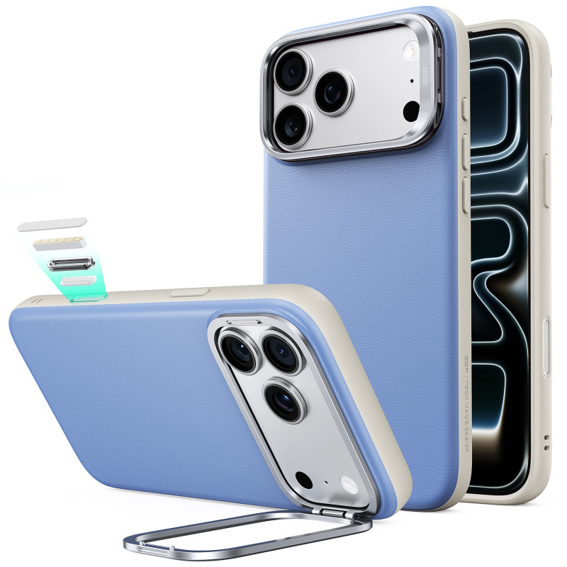 Husa MagSafe pentru Apple iPhone 18 Pro / 17 Pro, ESR, Atelier with Kickstand, Bleu