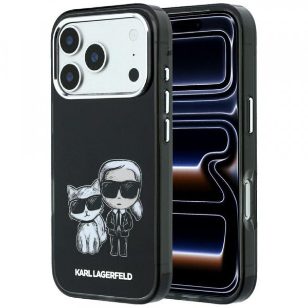 Husa MagSafe pentru Apple iPhone 18 Pro / 17 Pro, Karl Lagerfeld, KC Bodies Sketch, Neagra