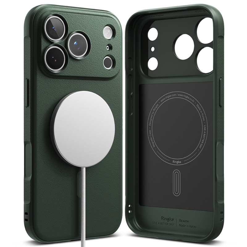 Husa MagSafe pentru Apple iPhone 18 Pro / 17 Pro, Ringke, Onyx, Verde Inchis