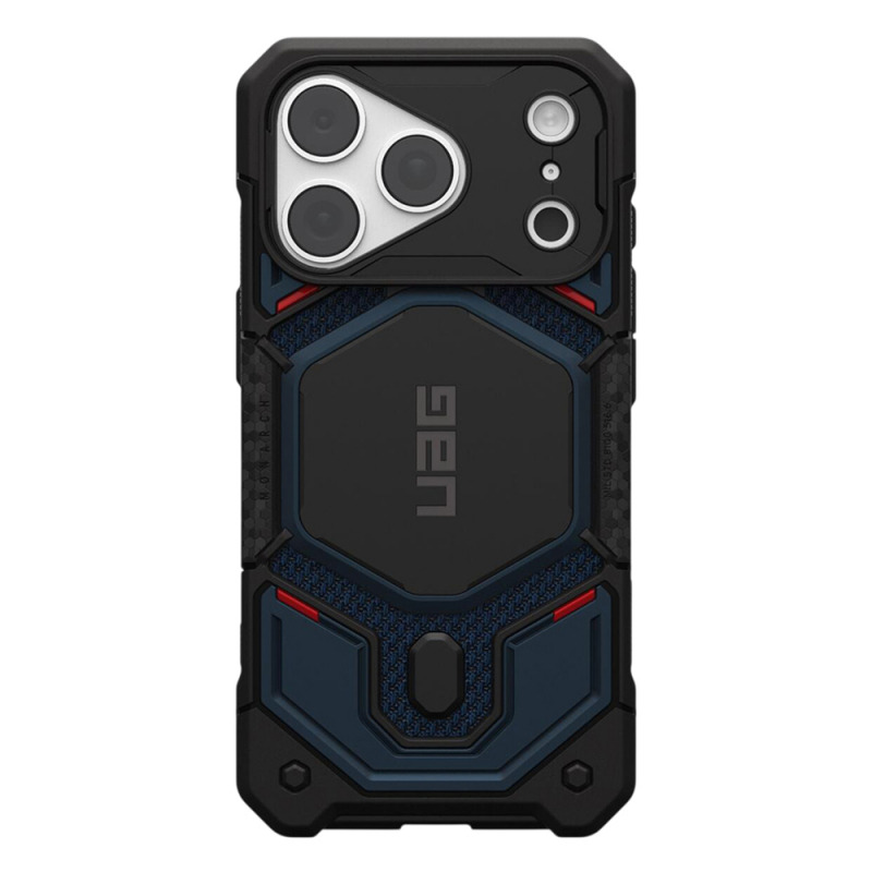 Husa MagSafe pentru Apple iPhone 18 Pro / 17 Pro, Urban Armor Gear, Monarch Pro Kevlar, Bleumarin