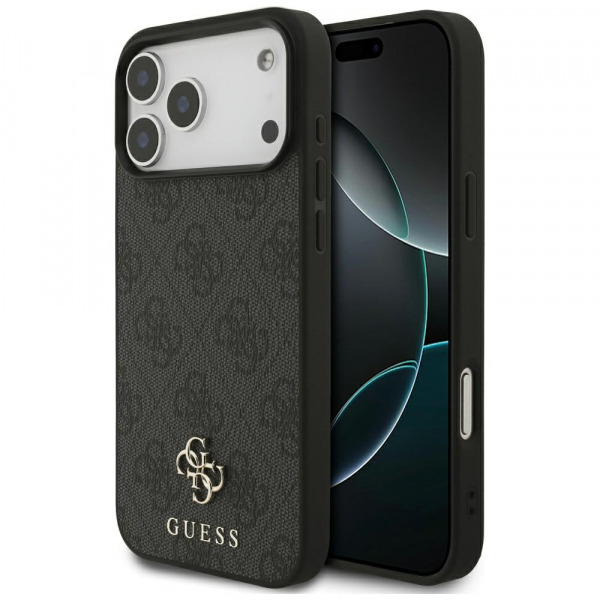 Husa MagSafe pentru Apple iPhone 18 Pro Max / 17 Pro Max, Guess, 4G Small and Classic, Neagra