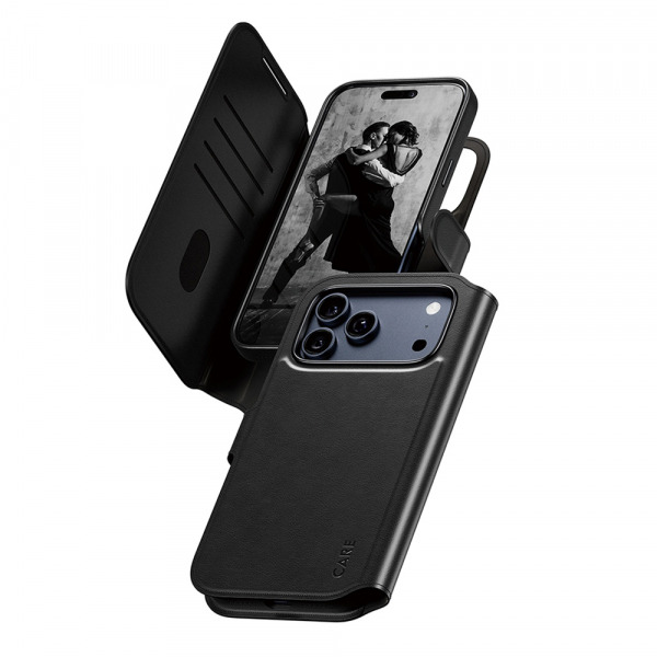 Husa MagSafe pentru Apple iPhone 17 Pro Max, PanzerGlass, Care Feature Tango Two-in-One, Neagra