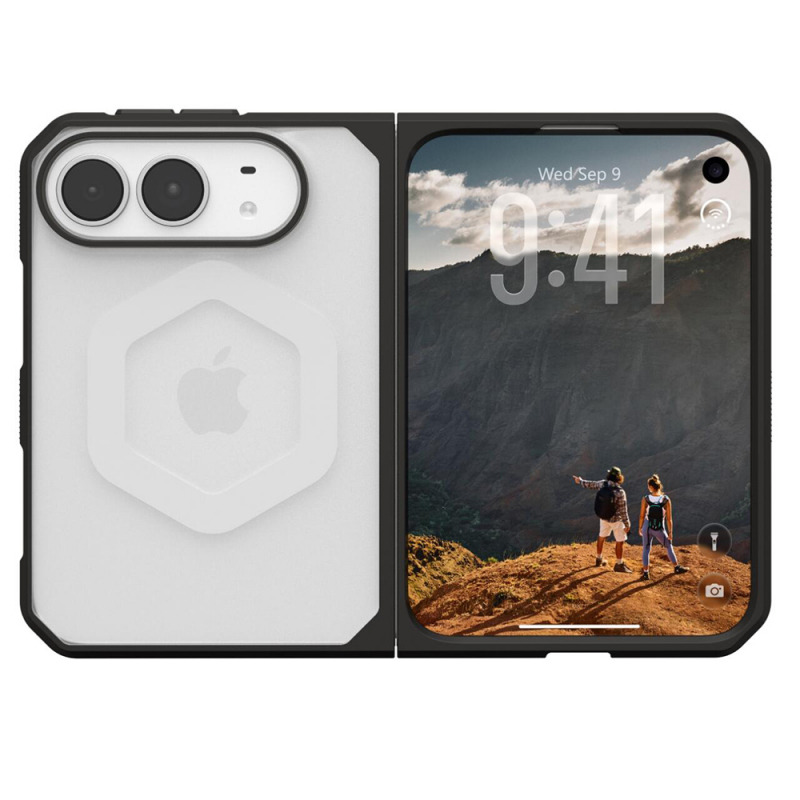 Husa MagSafe pentru Apple iPhone Duo, Urban Armor Gear, Mouve, Transparenta