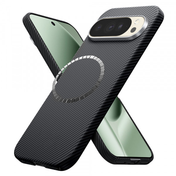 Husa MagSafe pentru Google Pixel 10 Pro XL, Techsuit, Aramid Fiber, Neagra