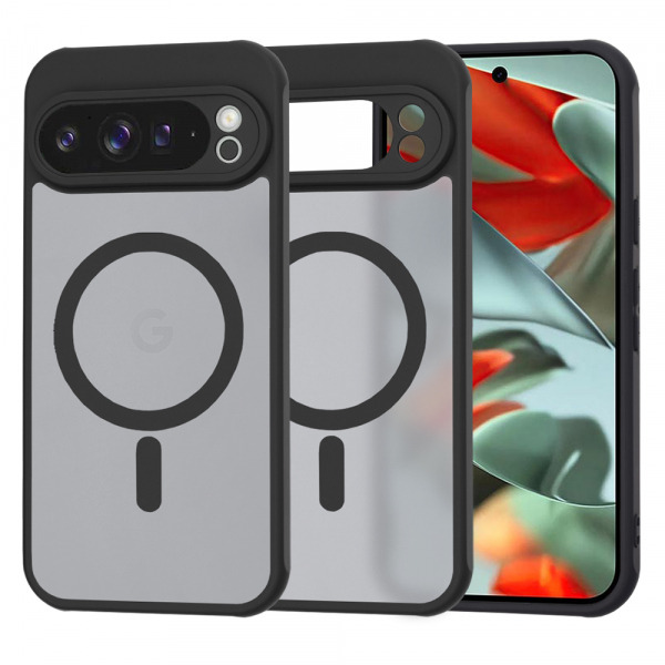 Husa MagSafe pentru Google Pixel 9 Pro XL, Techsuit, HaloFrost, Neagra