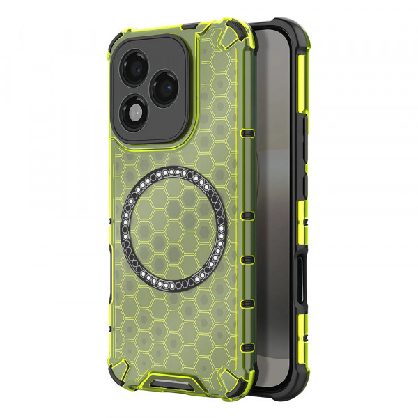 Husa MagSafe pentru Honor 400 Lite, Techsuit, HoneyComb Shield, Verde