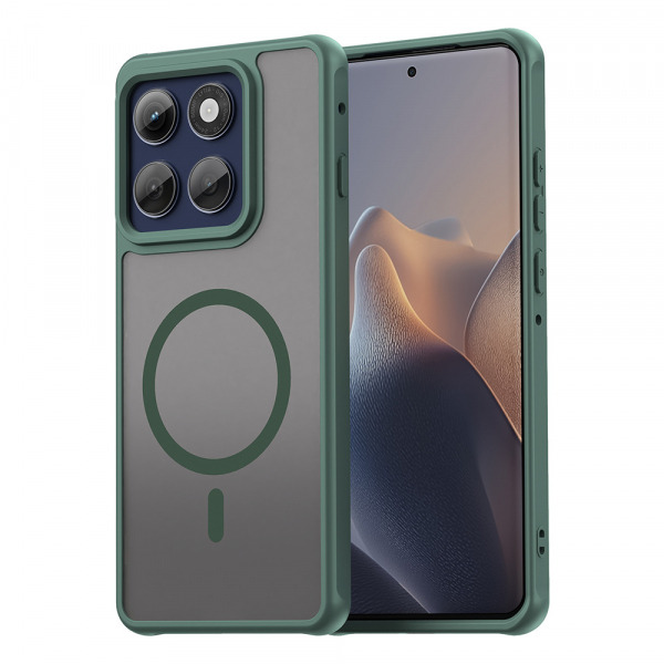 Husa MagSafe pentru Motorola Edge 60 Pro, Techsuit, HaloFrost II Big Lens Hole, Verde