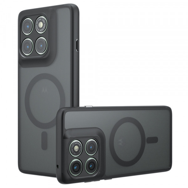 Husa MagSafe pentru Motorola Edge 60 Pro, Techsuit, PureFrost, Neagra