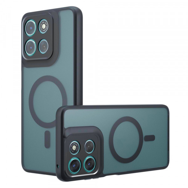 Husa MagSafe pentru Motorola Moto G67 Power / G57 Power, Techsuit, PureFrost, Neagra Satinata