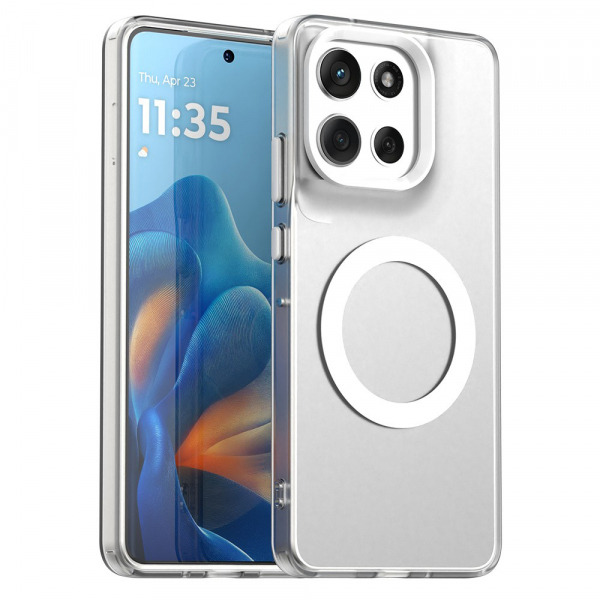 Husa MagSafe pentru Motorola Moto G86, Techsuit, CandyCase, Alba