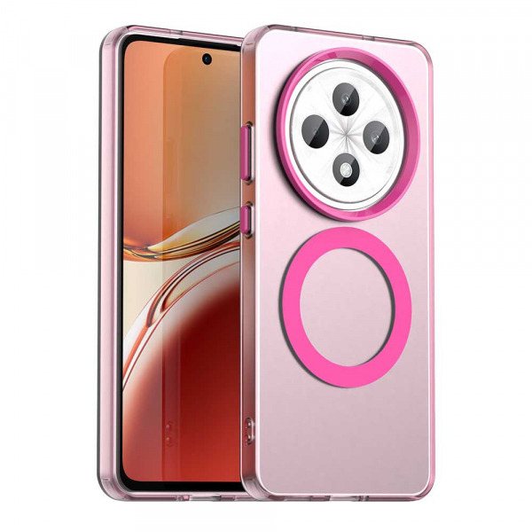 Husa MagSafe pentru Oppo Reno12 FS 5G / Reno12 FS 4G / Reno12 F 4G / Reno12 F, Techsuit, CandyCase, Roz