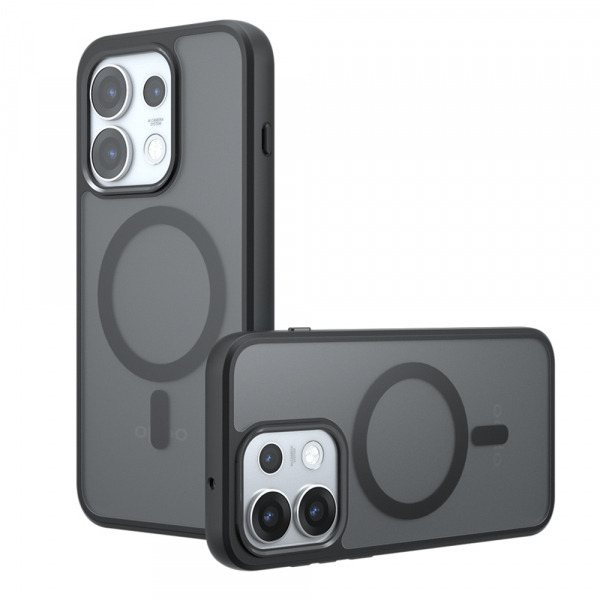 Husa MagSafe pentru Oppo Reno16, Techsuit, PureFrost, Neagra Satinata