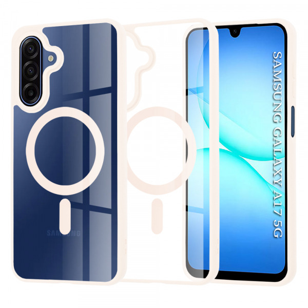 Husa MagSafe pentru Samsung Galaxy A17 4G / A17 5G, Techsuit, Pro, Roz