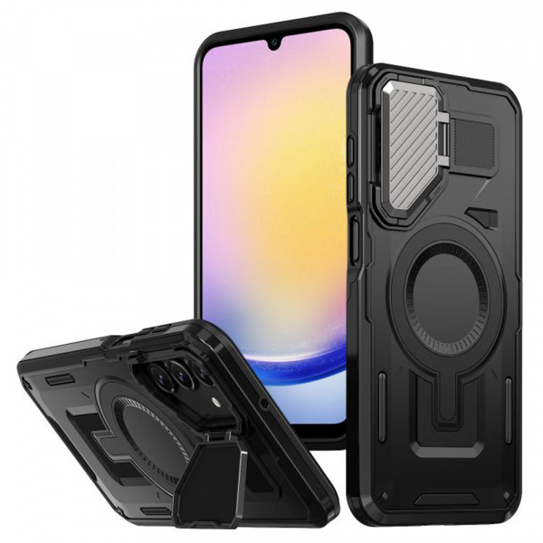 Husa MagSafe pentru Samsung Galaxy A25 A256, Techsuit, CamVault, Neagra